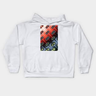 Black, Red and Grey Abstract Pattern Kids Hoodie